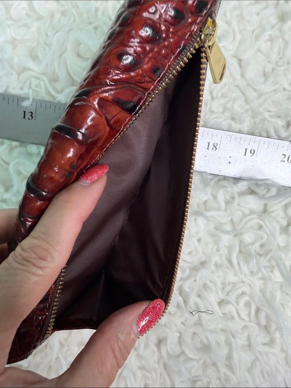 Brahmin Ady -Embossed Leather  Wallet  with Gold Hardware